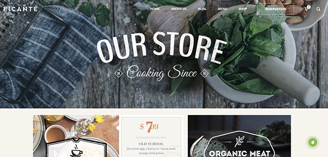 Mẫu thiết kế web nhà hàng